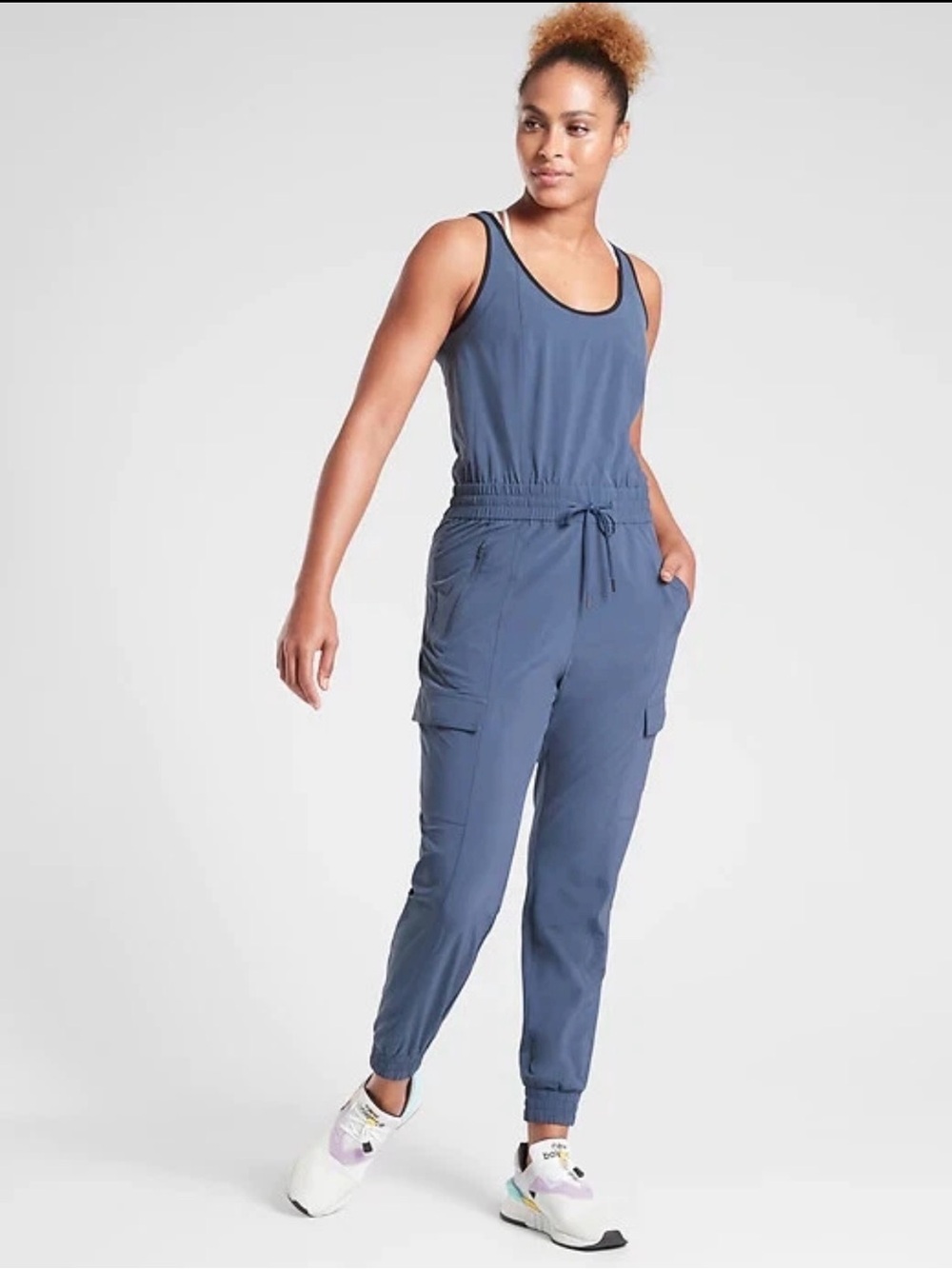 ATHLETA Unbound Jumpsuit,Size Small Iron Blue